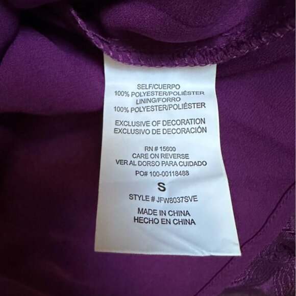 Mason & Belle long sleeve blouse purple paisley print NWOT - Picture 6 of 9